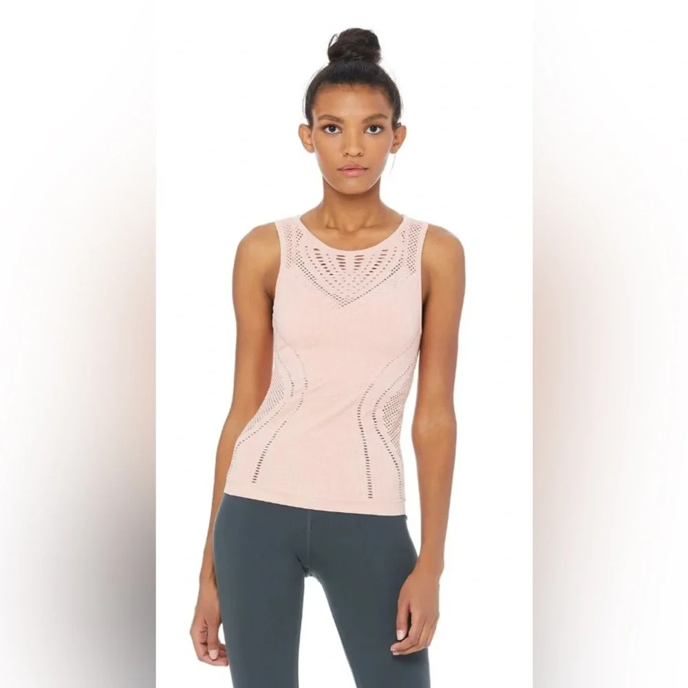 Alo yoga Lark Mesh Detail Seamless Tank